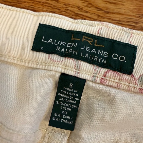 LRL Lauren Jeans Co. Ralph Lauren Multicolor Floral Modern Straight Ankle Size 8 - Picture 2 of 10
